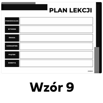 5x PLAN LEKCJI gruby kreda 350g planer A5 wzory do wyboru