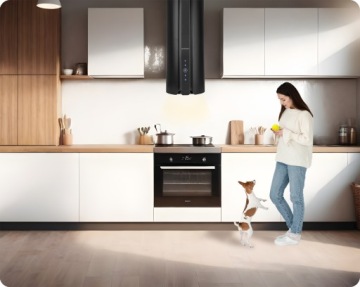 КУХОННАЯ ВЫТЯЖКА С ДЫМОХОДОМ 35см ПОДВЕСНАЯ СВЕТОДИОДНАЯ ТРУБКА BERDSEN