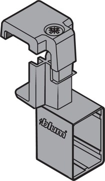 BLUM ZRU.01E0 Держатель поперечной рейки СЕРЫЙ