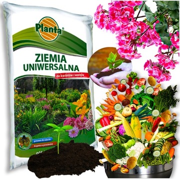 Ziemia Uniwersalna do KWIATÓW ROŚLIN OZDOBNYCH WARZYW I ZIÓŁ 5L