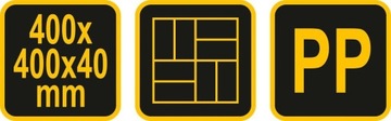 Форма сабля для матрицы булыжников для бетона 40x40 см.