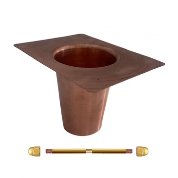 Адаптер для водосточного желоба ch-дождевой цепи Аксессуар для установки Прочная конструкция из меди