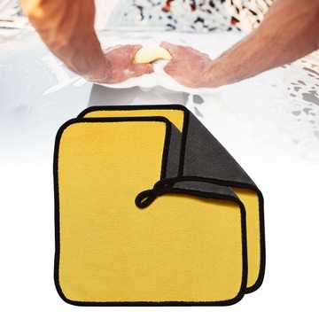 Полотенце для чистки автомобиля из микрофибры, 2 шт., 30 x 30 см.