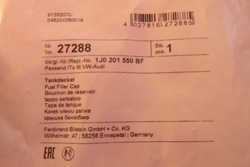 ZÁCPA  NÁDRŽE PALIVA VW POLO