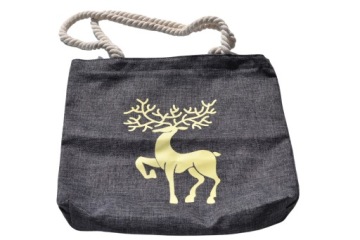 СУМКА ИЗ КАНВАСА С ПРИНТОМ СТРУНОЧНАЯ СУМКА-ШОППЕР