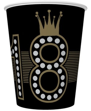 KUBECZKI PAPIEROWE na OSIEMNASTKĘ 18 stkę 250ml 8s