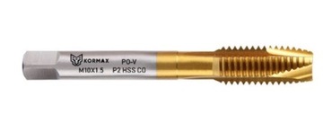 Gwintownik maszynowy prosty M12 HSS CO TiN Kormax