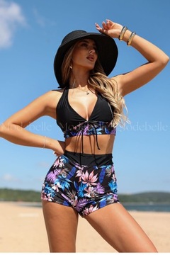 Два -купальные купальники бикини с высоким содержанием шорт Shorts M1 L 40