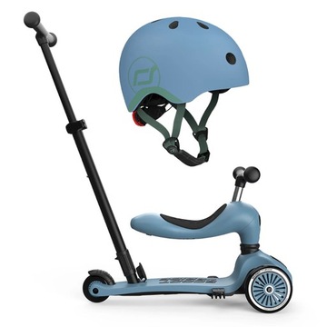 Hulajnoga dla dzieci Jeździk 2w1, Scoot and Ride, trójkołowa + kask XXS-S