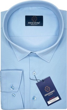 Elegancka wizytowa klasyczna błękitna koszula męska PREMIUM Regular-fit