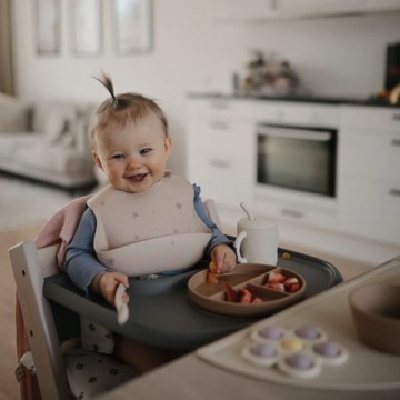 MUSHIE силиконовая тарелка с присоской Цвет слоновой кости