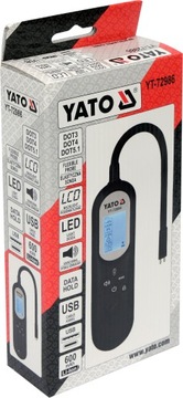 MIERNIK TESTER PŁYNU HAMULCOWEGO LCD Z SONDĄ YATO