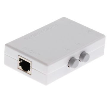 wkv-Mini 2Port Manual Network Sharing Switch 2In1