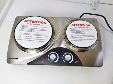 Электрическая нагревательная плита, состоящая из двух частей, с двойной регулировкой температуры.