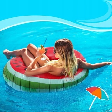 НАДУВНЫЕ КОЛЕСА БОЛЬШОЙ ВОДНЫЙ МАТРАС ДЛЯ БАССЕЙНА АРБУЗНОЕ КОЛЕСО XXL120CM