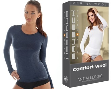 ZIMOWA KOSZULKA Z MERYNOSÓW TERMICZNA BRUBECK -XL