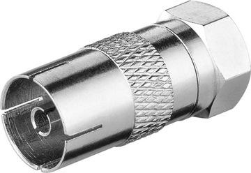 Adapter F: Wtyk F Gniazdo do kabla koncentrycz.