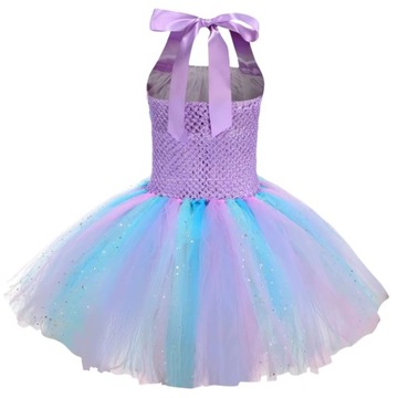 STRÓJ SUKIENKA MAŁA SYRENKA ARIELKA SPÓDNICZKA TUTU TIULOWA 104 110 CM