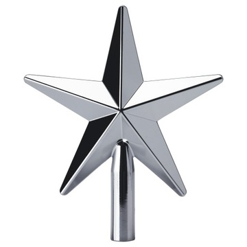 CZUBEK NA CHOINKĘ GWIAZDA SREBRNA ŚWIĄTECZNA OZDOBA IKEA VINTER 24cm