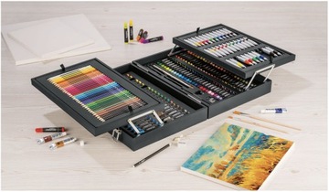 ZESTAW ARTYSTYCZNY W WALIZCE CRELANDO 174 SZTUKI