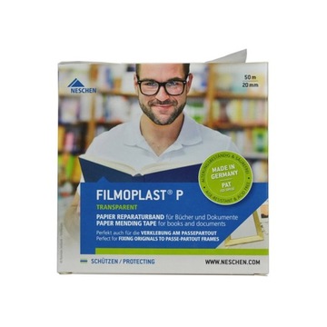 Taśma Filmoplast P 20mm, naprawa dokumentów, stron