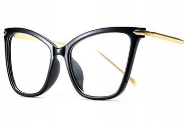 Женские золотые очки Cat, прозрачные очки, Женский компьютерный ФИЛЬТР, Черный