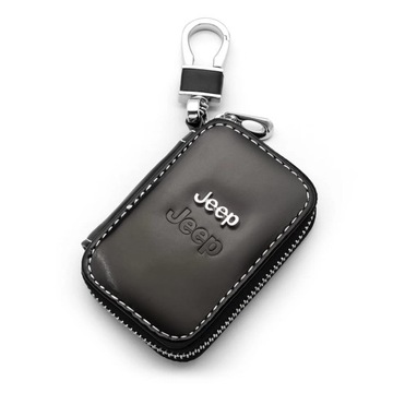 PIĘKNE Etui brelok na kluczyki JEEP CHROM Skóra