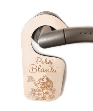 ZAWIESZKA NA KLAMKĘ kot kociak prezent dla dziecka