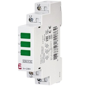 Lampka sygnalizacyjna LED 3F zielona ETI SON H-3G