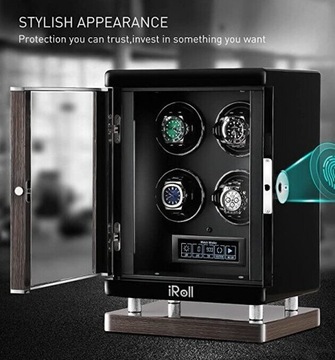 Эксклюзивные часы Rotomat 4 iRoll Watch Winder Roma Pilot со светодиодной подсветкой
