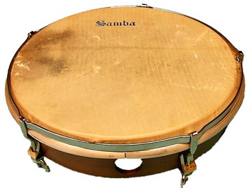 Bębenek 25cm skóra naturalna strojony S-771 Samba