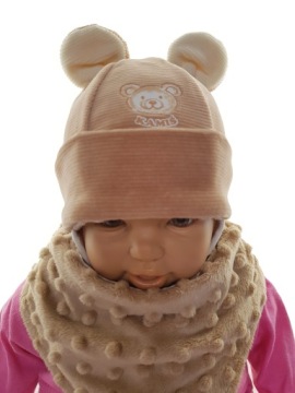 ПОЛЬША SWEET BEAR ШАПКА, УШИ, ДЕТСКАЯ ШАПКА 0-12 MC 6 ЦВЕТ