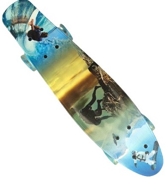 ДЕТСКИЙ СКЕЙБОРД FISZA ABEC-7 СВЕТЯЩИЕСЯ СВЕТОДИОДНЫЕ КОЛЕСА С ТВЕРДЫМ ГРАФИТТИ УЗОРОМ