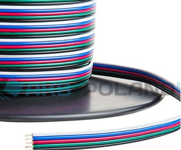 Przewód kabel do taśma LED RGBW 5 żyłowy
