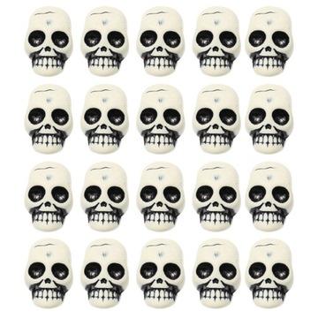 DEKORACJE HALLOWEEN MINI CZASZKI OZDOBY (24 ) BIAŁE