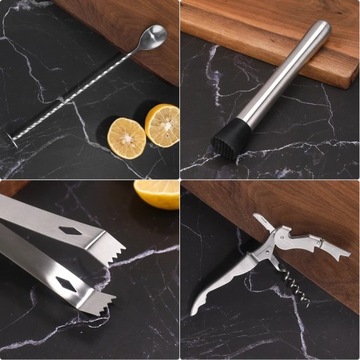 Набор шейкеров для напитков BRADFORD для бармена, 10 элементов