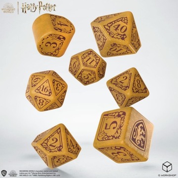 KOSTKI RPG HARRY POTTER ZESTAW 7 KOŚCI MODERN GRYFFINDOR - ZŁOTY