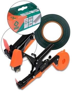 TAPENER ZSZYWACZ DO WIĄZANIA ROŚLIN OGRODNICZY SZKÓŁKARSKI 20xTAŚMA ZSZYWKI