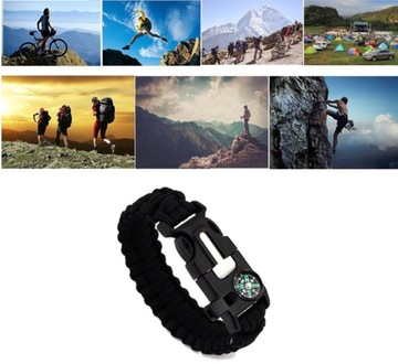 БРАСЛЕТ SURVIVAL PARACORD 5 В 1 БРАСЛЕТ НА ЗАПЯСТЬЕ С ПЕРВЫМ КОМПАСОМ В ПОДАРОК