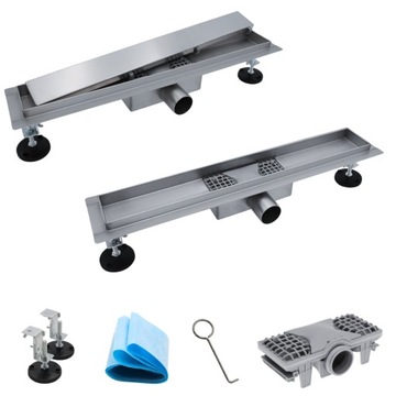 ЛИНЕЙНЫЙ СЛИВ СУХОЙ СИФОН ГЛУБОКИЙ ОТСАДОЧНЫЙ БАК 2в1 80 СМ