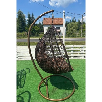 ЗАНЗИБАР КОРИЧНЕВЫЙ ПОДВЕСНОЙ СТУЛ, КОРЗИНА-КАЧЕЛИ