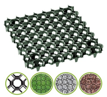 KRATKA PARKINGOWA DROGOWA 50x50X4 CM ZIELONA