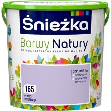FARBA ŚNIEŻKA BARWY NATURY 2,5l PŁATKI HORTENSJI
