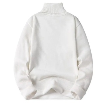 Autumn Winter Fleece Turtleneck Sweater Men Fashio