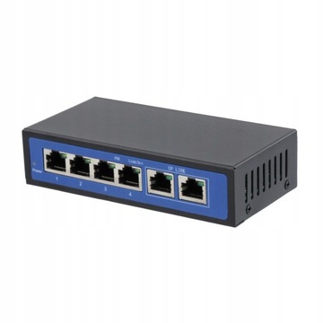 6 портов 4POE 2Ultrink-Switch 802.3af/с питанием