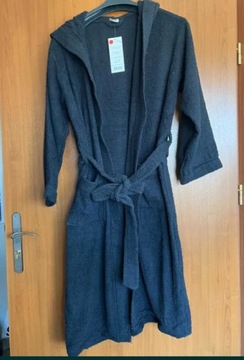Szlafrok bawełniany Di FICCHIANO czarny r.XL