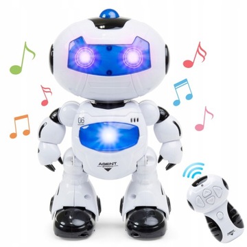 ИНТЕРАКТИВНЫЙ РОБОТ С ДИСТАНЦИОННЫМ УПРАВЛЕНИЕМ, СВЕТ, ЗВУК, КОМПЛЕКТ ДИСТАНЦИОННОГО УПРАВЛЕНИЯ + БАТАРЕИ
