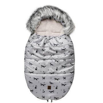 Śpiwór duży zimowy szary Pinokio od 0 do 2 lat