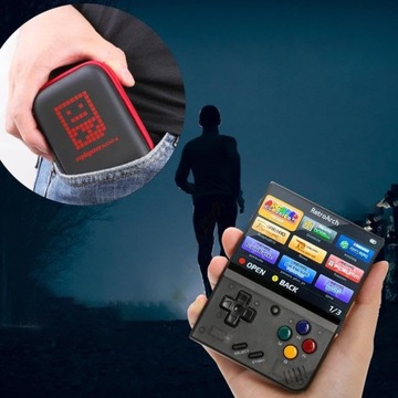 ПОРТАТИВНАЯ ИГРОВАЯ КОНСОЛЬ MIYOO MINI PLUS PS1 + TF-КАРТА 128 ГБ + СУМКА