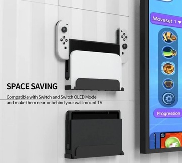 НАСТЕННЫЙ КРОНШТЕЙН ПОЛКА НАСТЕННАЯ ВЕШАЛКА ДЛЯ NINTENDO SWITCH /NS OLED ЧЕРНЫЙ
